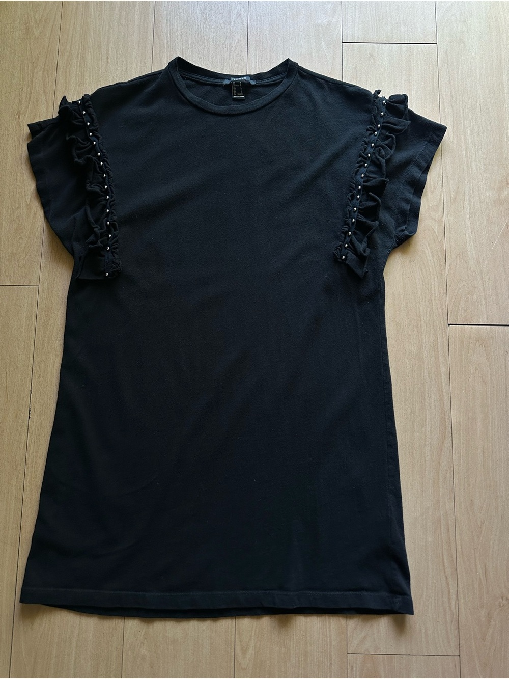 Forever 21 Black Dress Size Small 100% Cotton Studded Grunge Emo